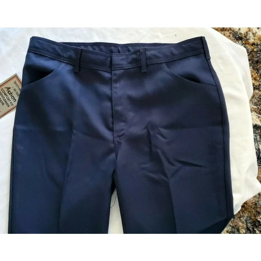 Sport-abouts Blue Slacks -Big Yank Western Dress Pants VTG 80's- Mens 38X30 NWT